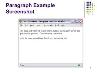 20
Paragraph Example
Screenshot
 