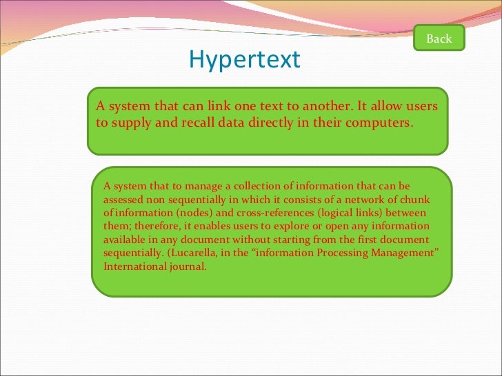 Hypertext system