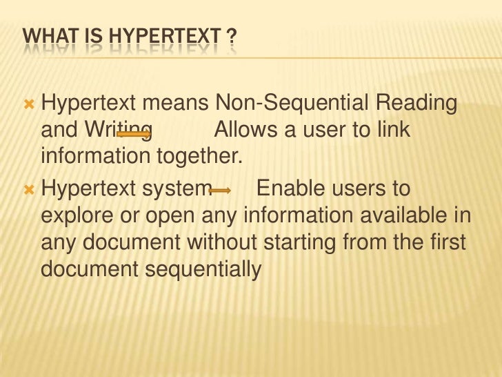 Hypertext System
