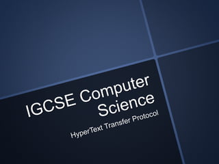 Hyper text transfer protocol