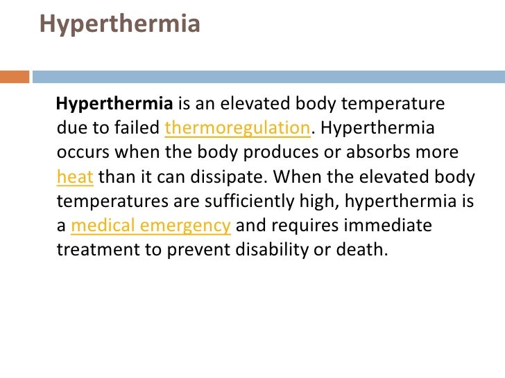 hyperpyrexia