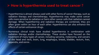 Hyperthermia cancer treatment | PPTX