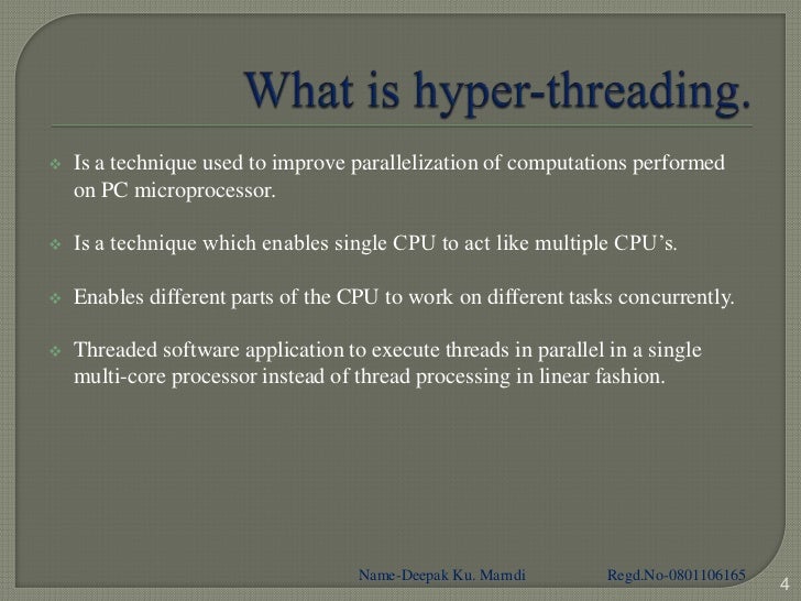 Hyper threading technology