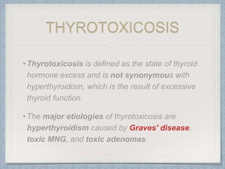 THYROTOXICOSIS
Graves' disease
 