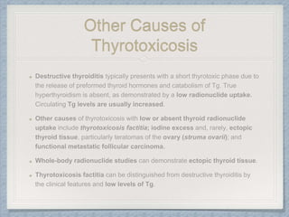 Other Causes of
Thyrotoxicosis
 