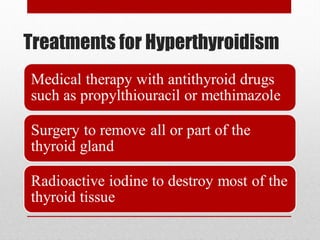 Treatments for Hyperthyroidism
 