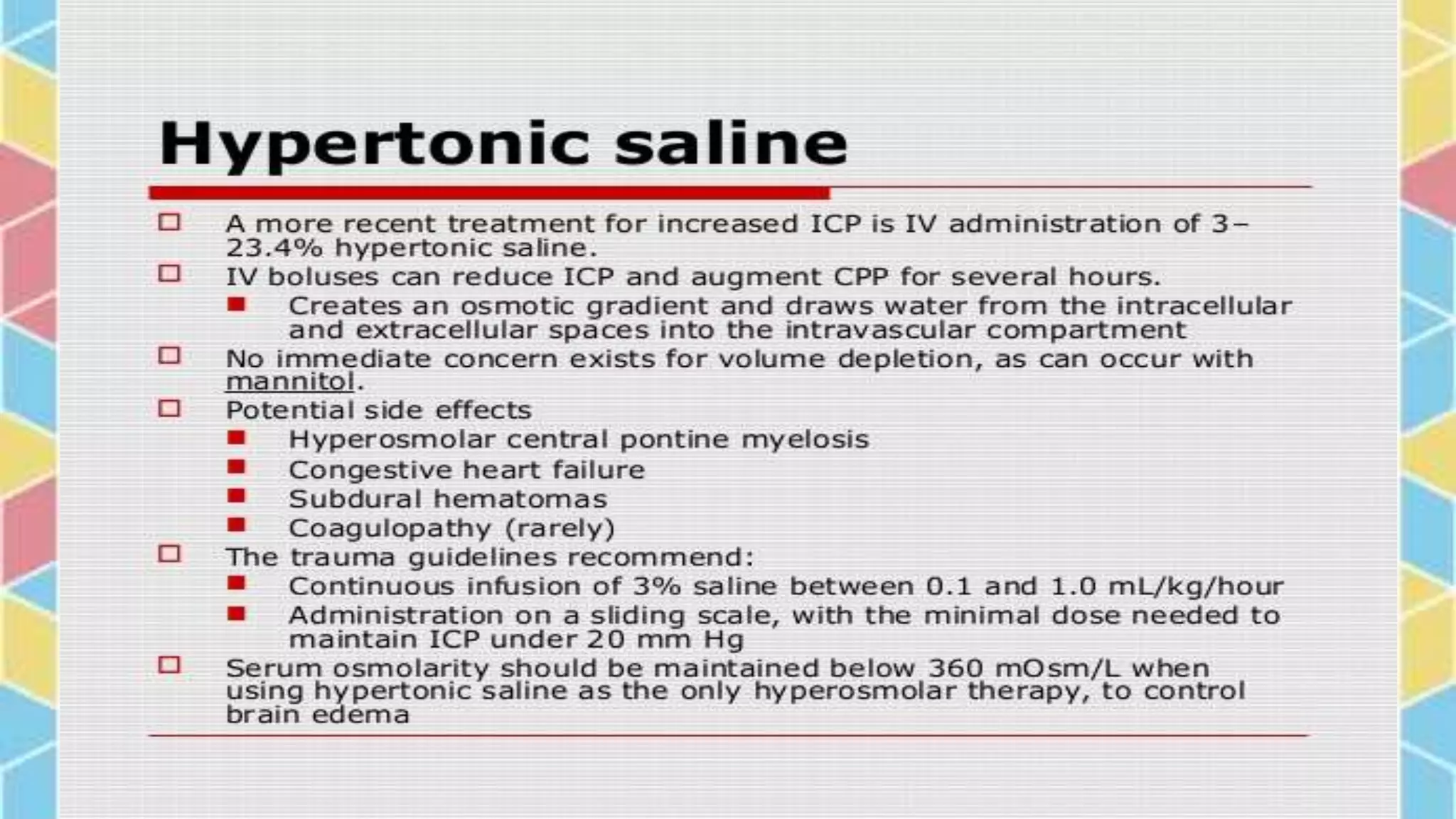 Hypertonic Saline Versus Mannitol for Increased Intracranial Pressure ...
