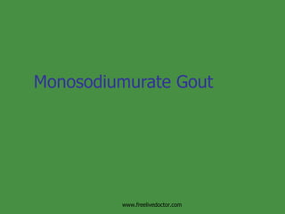 Monosodiumurate Gout www.freelivedoctor.com 