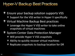 Hyper V And Scvmm Best Practis