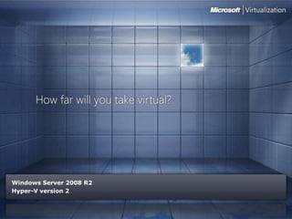 Windows Server 2008 R2
Hyper-V version 2
 