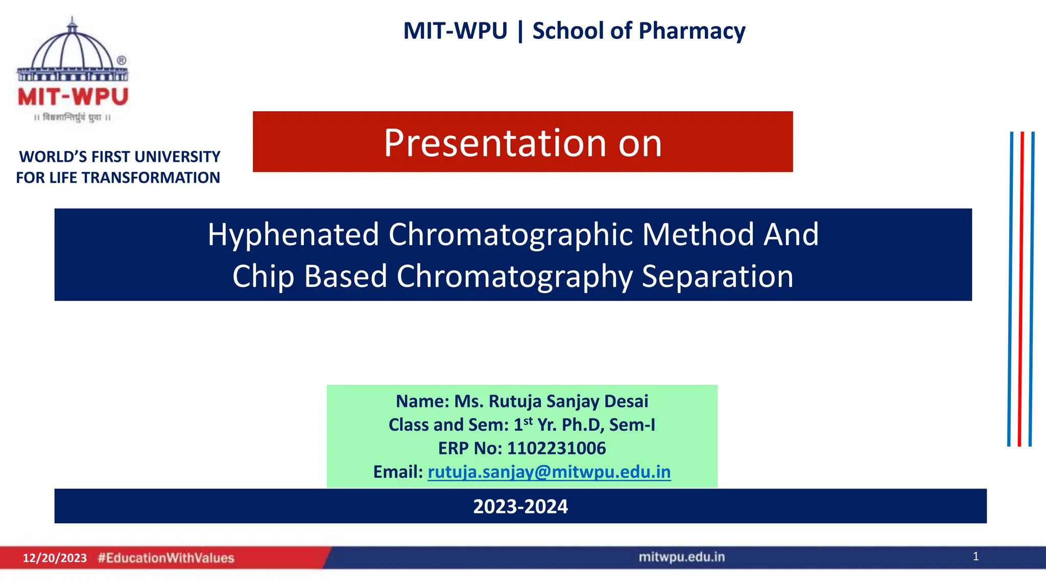 Hyphenated Chromatography Techniques in Analysis PPT