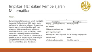 Understanding Hypothetical Learning Trajectory (HLT) in Mathematics ...