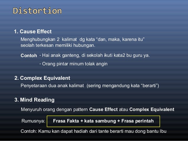 Contoh kalimat cause and effect