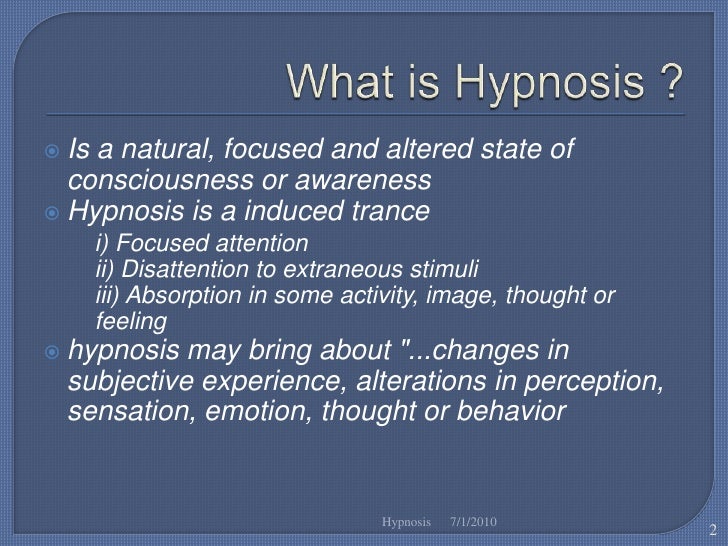 hypnosis definition
