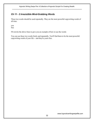 Copywriting Swipe File.pdf Hypnotic writing-swipe-file | PDF