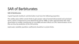 Hypnotics And Sedatives.pptx Medicinal Chemistry-I | PPTX
