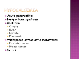 Congenital (mutations of CaSR, PTH, and parathyroid aplasia)
