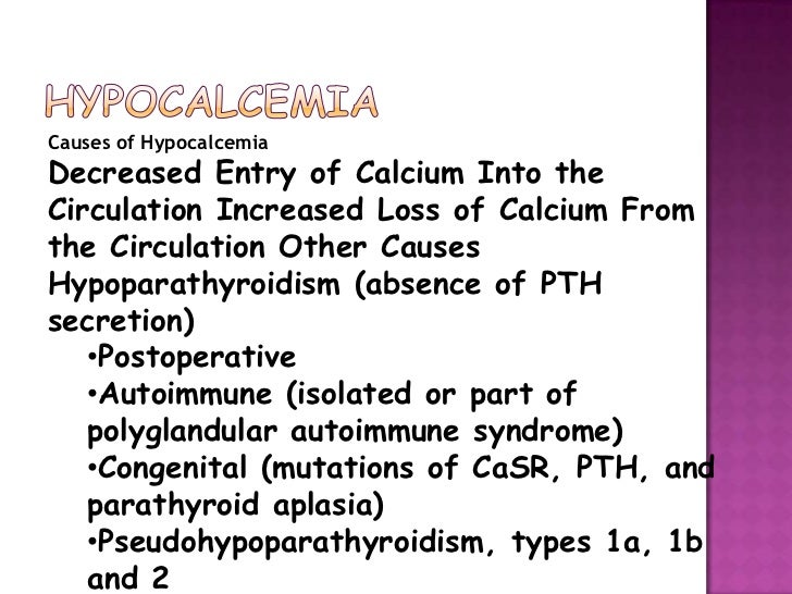 Hypocalcemia and Polyuria