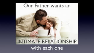 Our Father wants an

INTIMATE RELATIONSHIP

with each one

 