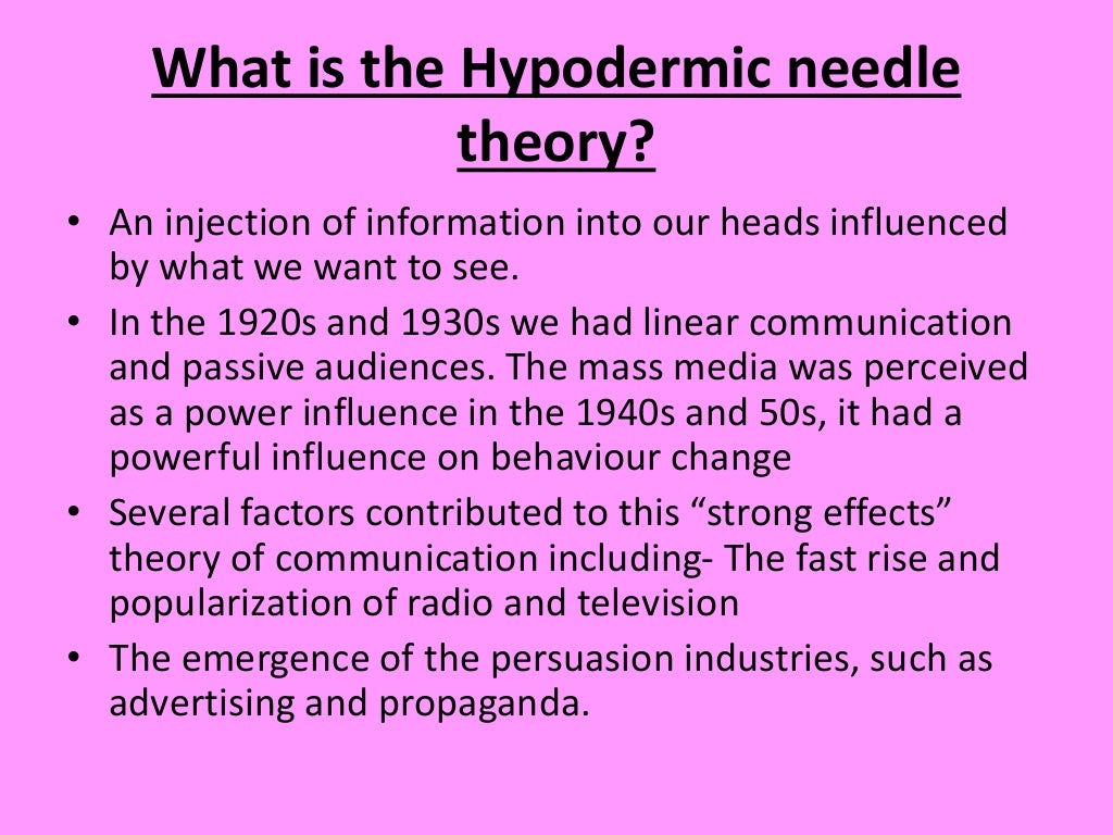 Hypodermic needle theory