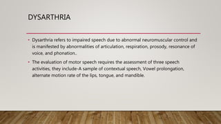 Motion Rates Dysarthria Example Hypoglossal nerve | PPTX