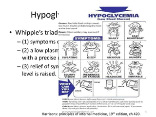 Hypoglycemia Definition
• Whipple’s triad:
– (1) symptoms consistent with hypoglycemia,
– (2) a low plasma glucose concentration measured
with a precise method, and
– (3) relief of symptoms after the plasma glucose
level is raised.
Harrisons: principles of internal medicine, 19th edition, ch 420.
5dr.shumaylaaslam@gmail.com
 