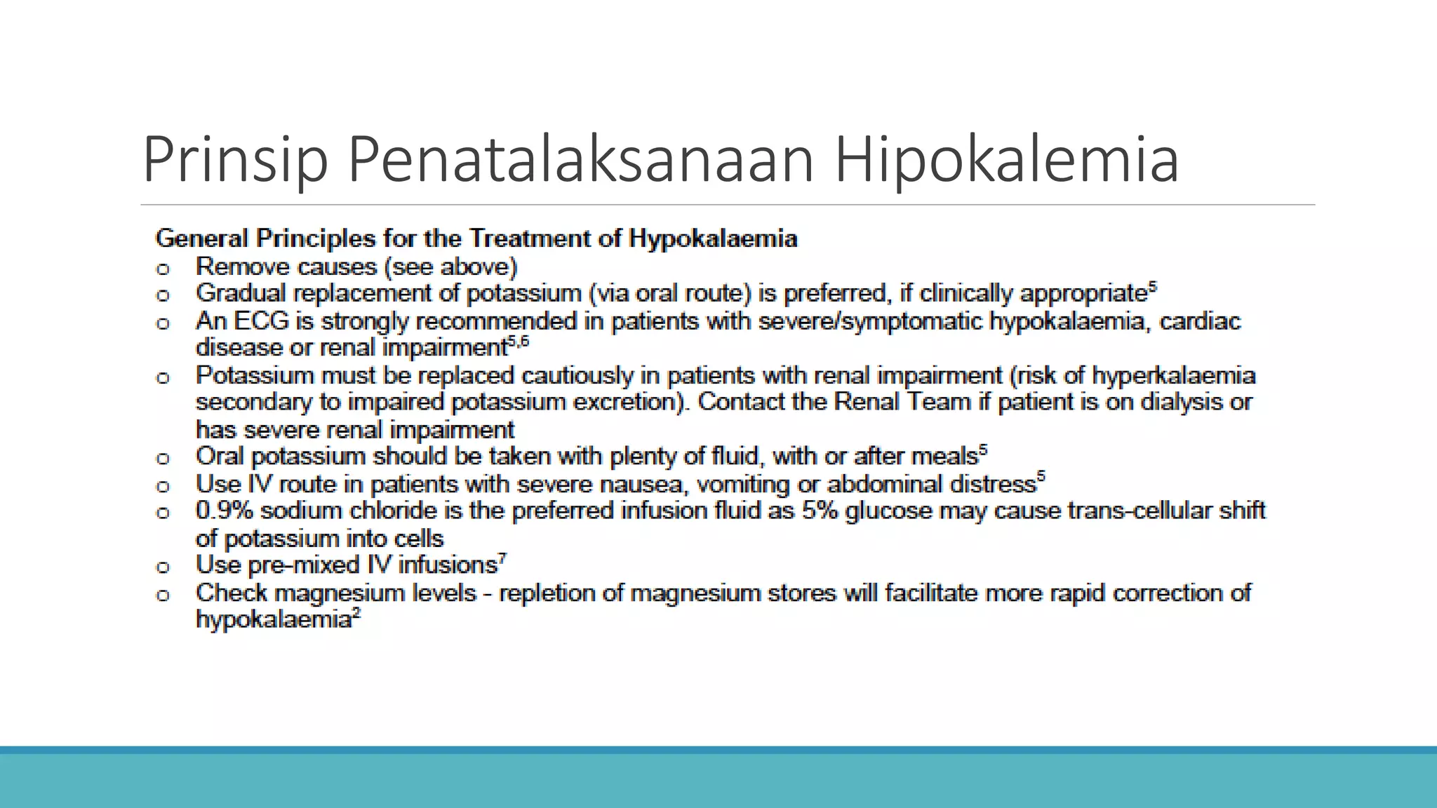 Hipokalemia (Hypokalemia) - Presentasi Kasus | PPTX