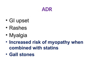 Drugs for dyslipidemia -mechanism,classification,uses and ADR-Latest ...
