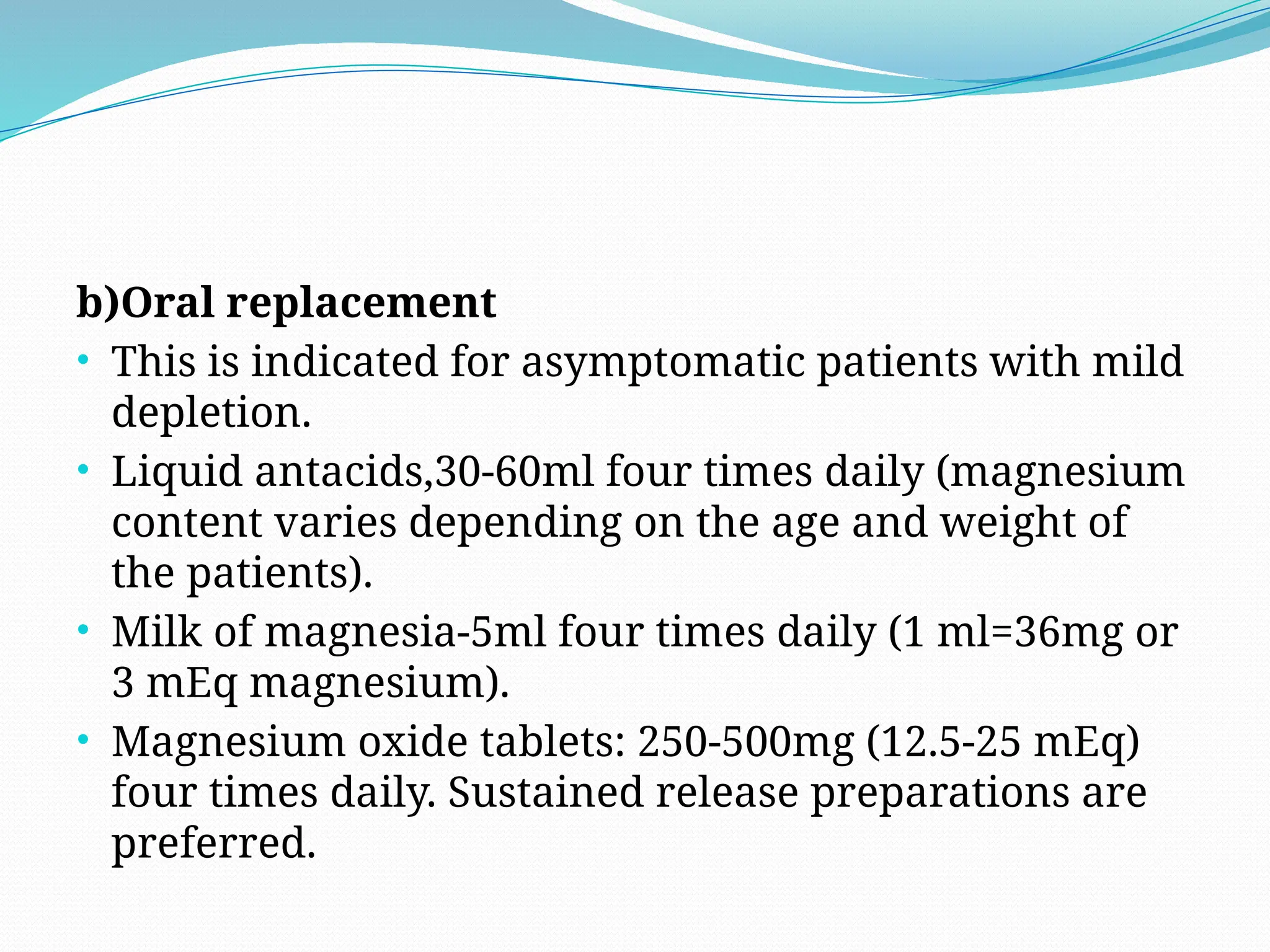 presentation and management of hypomagnesemia | PPTX