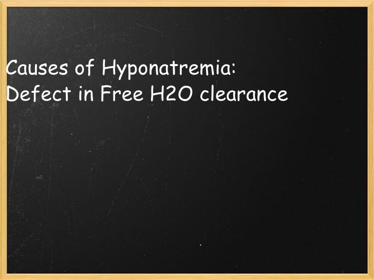 Hyponatremia in the older adult