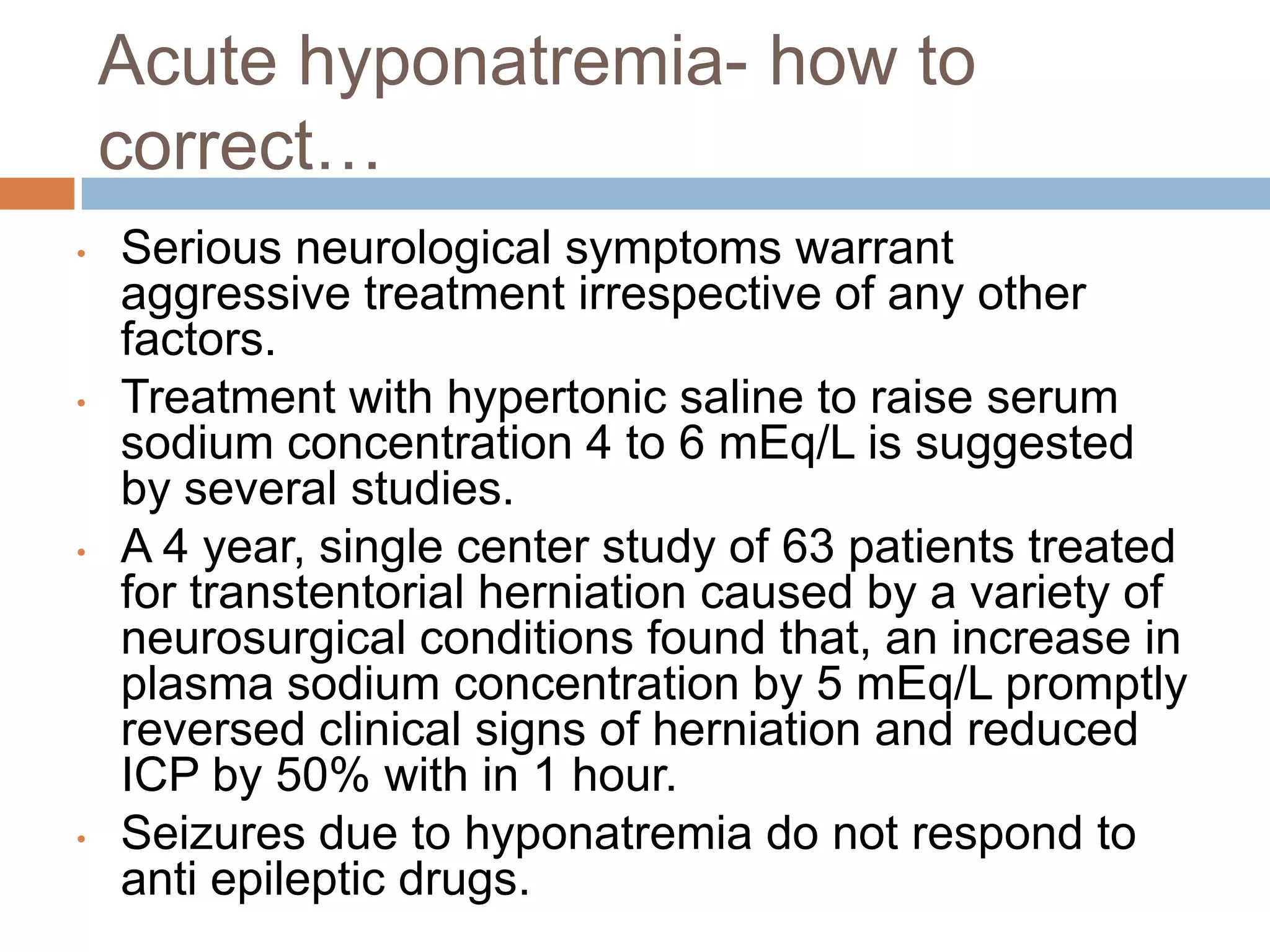 Hyponatremia in ICU patients | PPTX