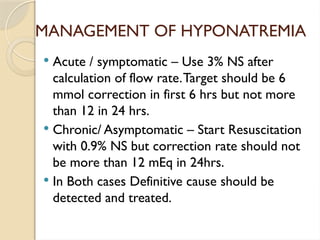 Comprehensive Overview and Management of Hyponatremia in Clinical ...