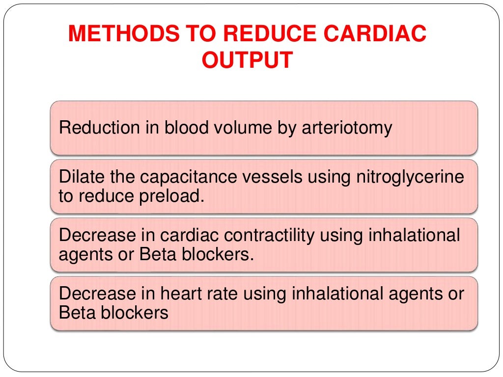 Hypotensive anesthesia