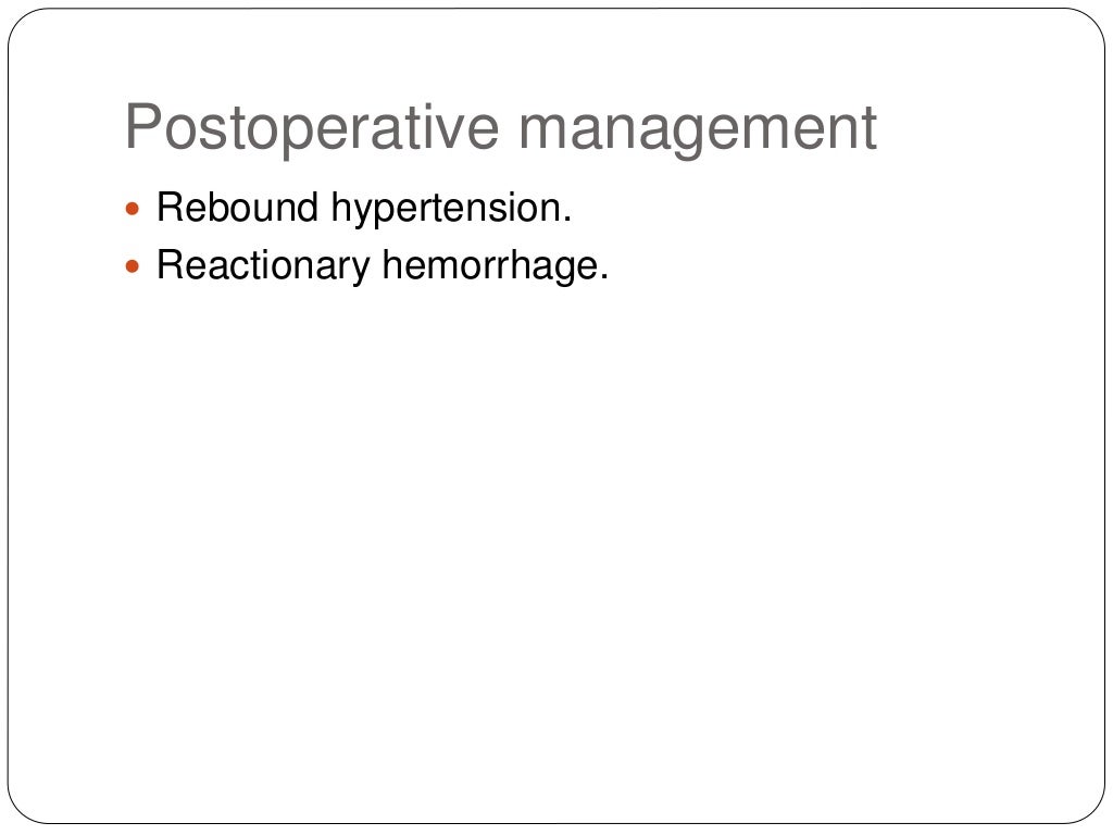 Hypotensive anesthesia