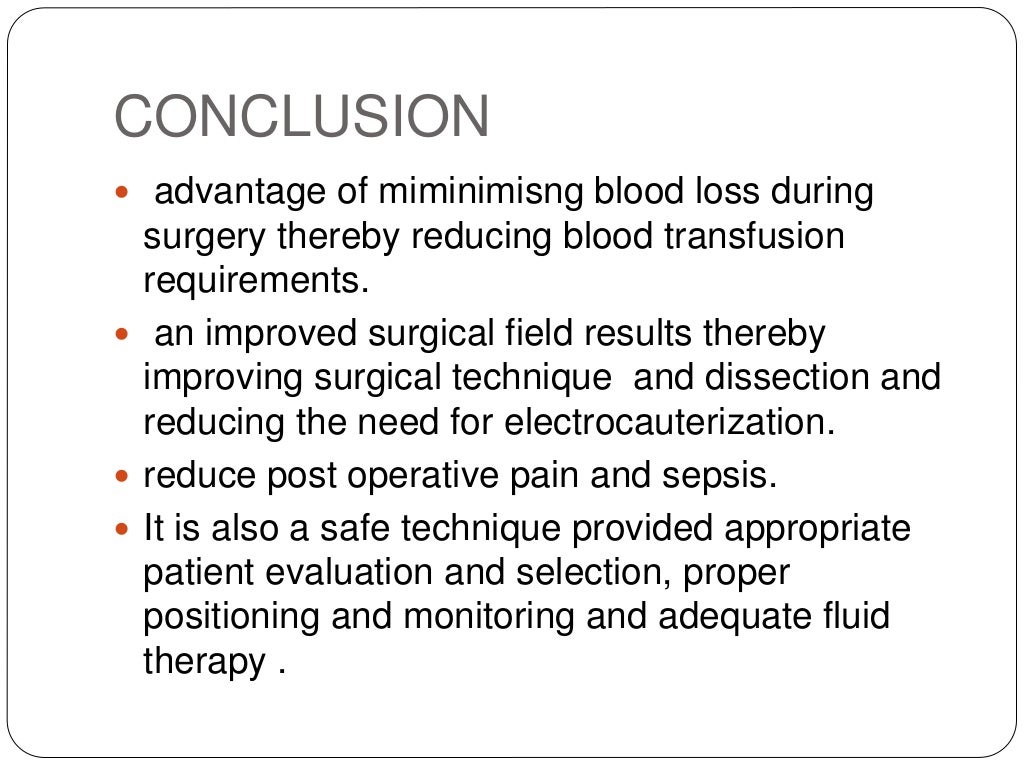 Hypotensive anesthesia