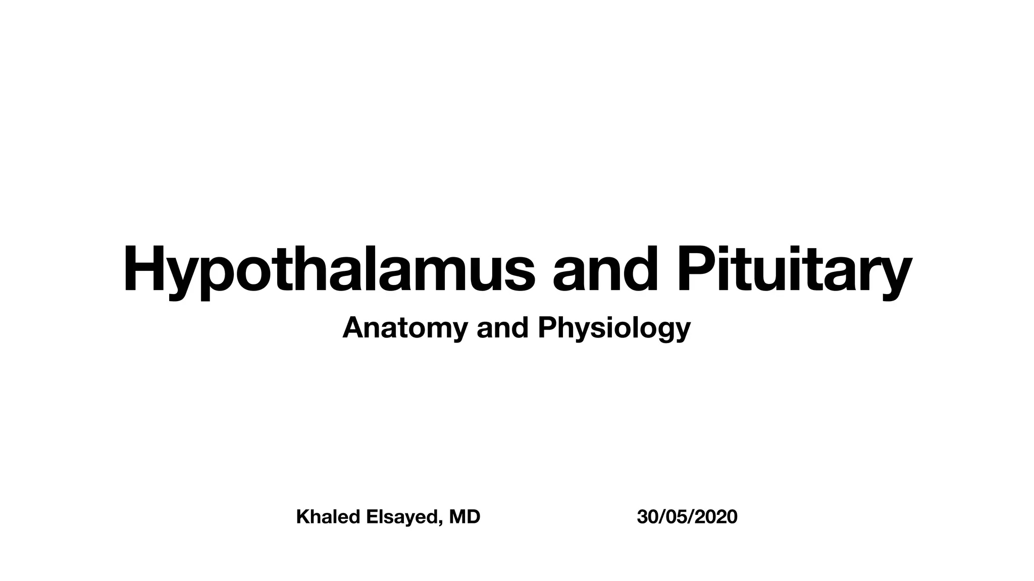 Hypothalamus and pituitary gland PPT