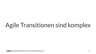 Agile Transitionen sind komplex
Bernhard Bockelbrink (v2017-01-05) - evolvingcollaboration.com 15
 