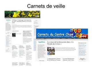 Carnets de veille
 