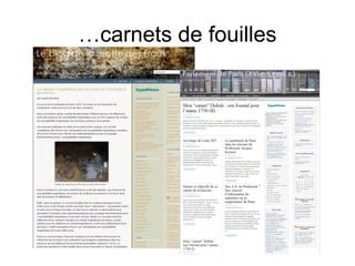 … carnets de fouilles 
