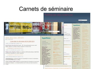 Carnets de séminaire 