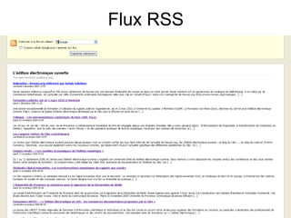 Flux RSS 