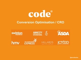 @sonofswiss
Conversion Optimisation / CRO
 
