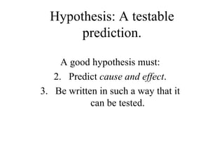 Hypothesis