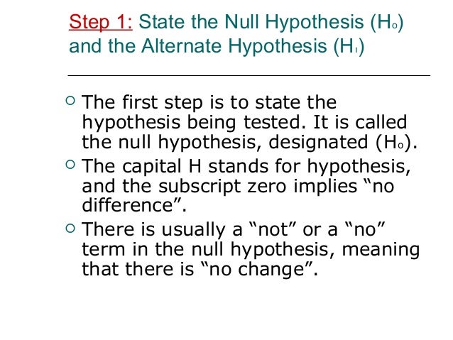 hypothesis one example