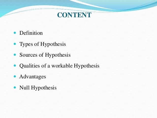 Question and hypothesis examples image