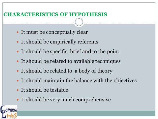 Hypothesis characteristics image