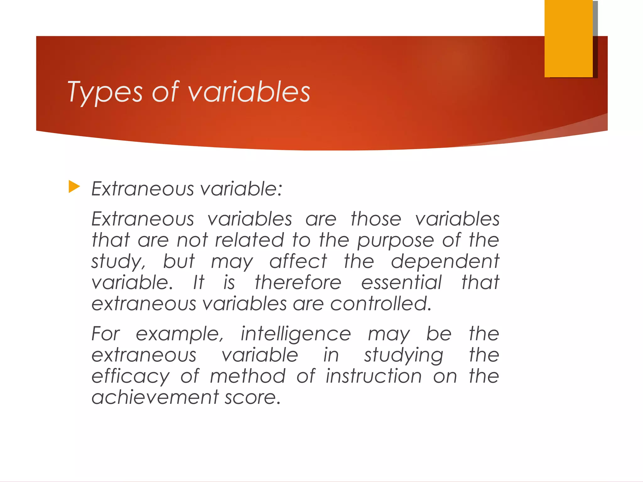Hypothesis and types of variables | PPT