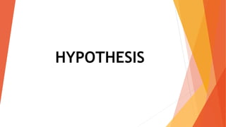HYPOTHESIS
 