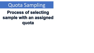 Quota Sampling