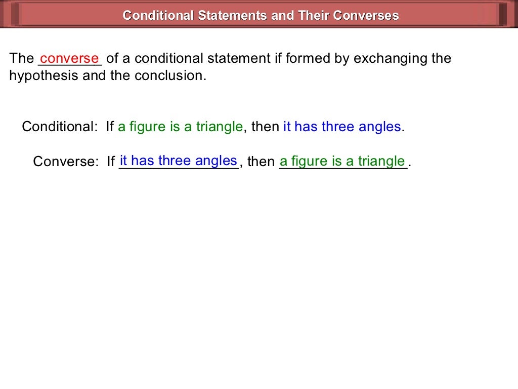 hypothesis and conclusion geometry